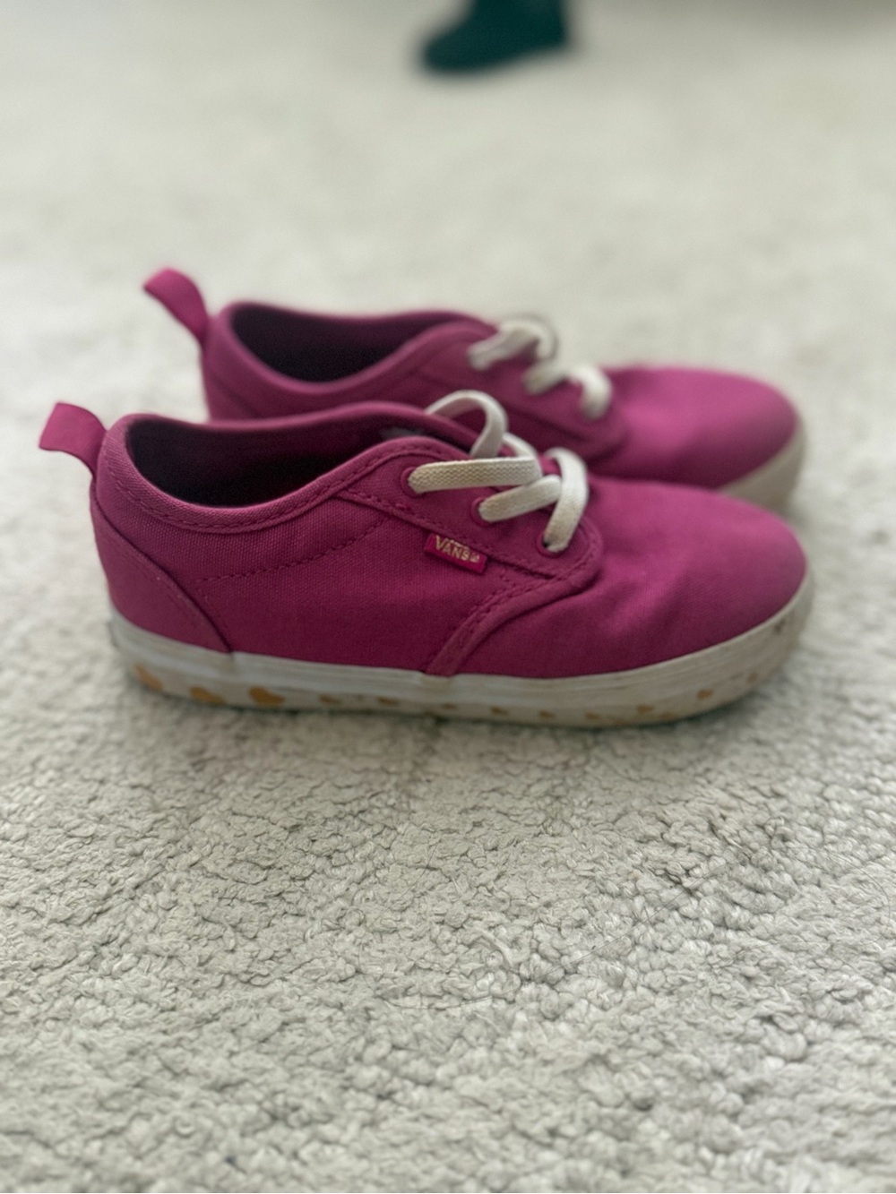 Vans Kids Magenta Canvas Lace-Up Sneakers